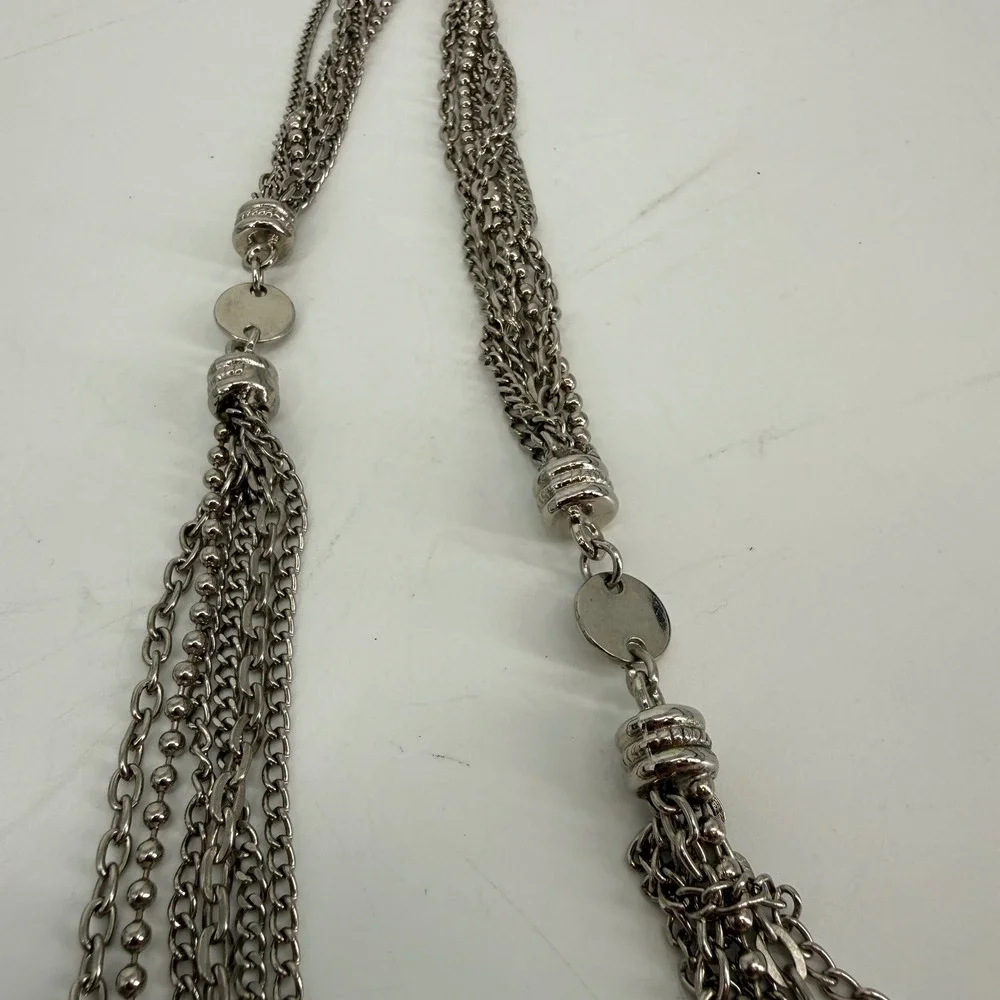 Calvin Klein Silver Tone Multi Chain Hip Belt Waist Chain Y2K‎ Statement 36